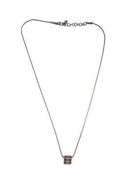 Brighton Toledo Tres Trio Three Crystal Silver Charm Necklace